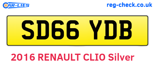 SD66YDB are the vehicle registration plates.