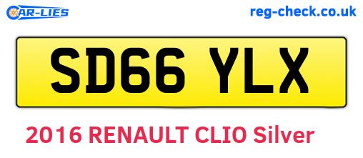 SD66YLX are the vehicle registration plates.