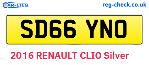 SD66YNO are the vehicle registration plates.