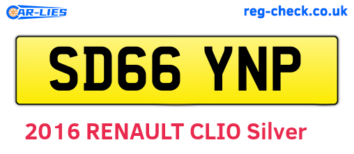 SD66YNP are the vehicle registration plates.