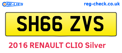 SH66ZVS are the vehicle registration plates.