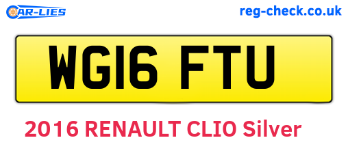 WG16FTU are the vehicle registration plates.