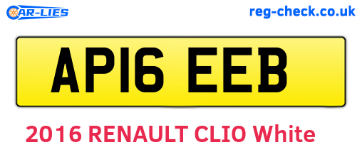 AP16EEB are the vehicle registration plates.