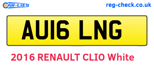 AU16LNG are the vehicle registration plates.
