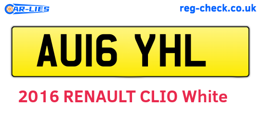 AU16YHL are the vehicle registration plates.