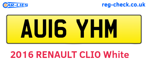 AU16YHM are the vehicle registration plates.