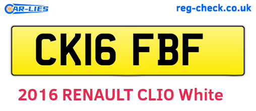 CK16FBF are the vehicle registration plates.