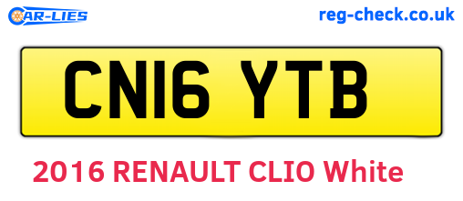 CN16YTB are the vehicle registration plates.