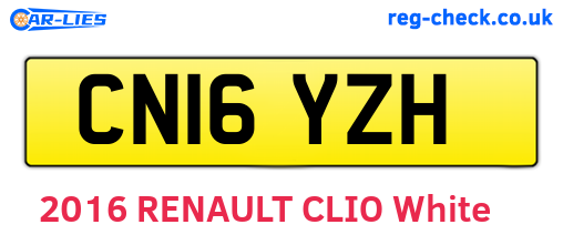 CN16YZH are the vehicle registration plates.