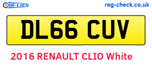 DL66CUV are the vehicle registration plates.