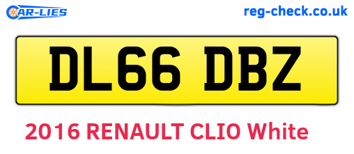 DL66DBZ are the vehicle registration plates.