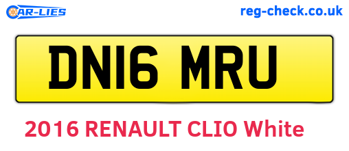 DN16MRU are the vehicle registration plates.