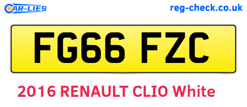 FG66FZC are the vehicle registration plates.
