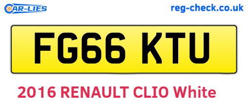 FG66KTU are the vehicle registration plates.