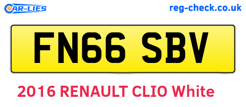 FN66SBV are the vehicle registration plates.