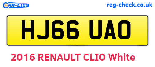 HJ66UAO are the vehicle registration plates.