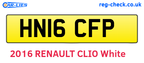 HN16CFP are the vehicle registration plates.