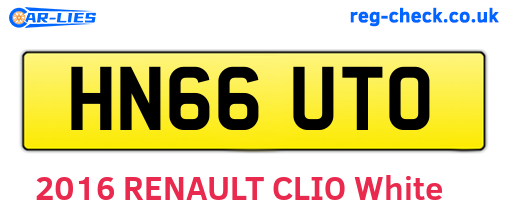 HN66UTO are the vehicle registration plates.