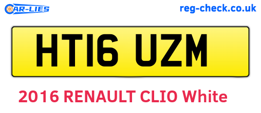 HT16UZM are the vehicle registration plates.