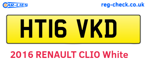 HT16VKD are the vehicle registration plates.