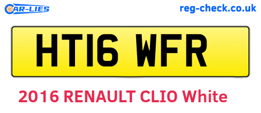 HT16WFR are the vehicle registration plates.