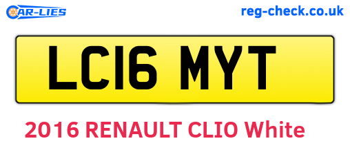 LC16MYT are the vehicle registration plates.
