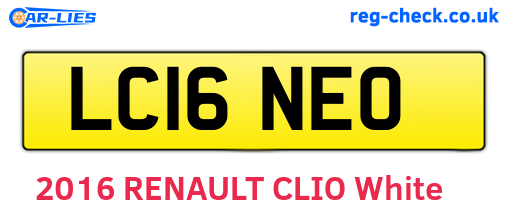 LC16NEO are the vehicle registration plates.