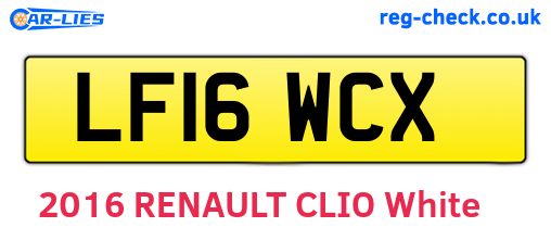 LF16WCX are the vehicle registration plates.