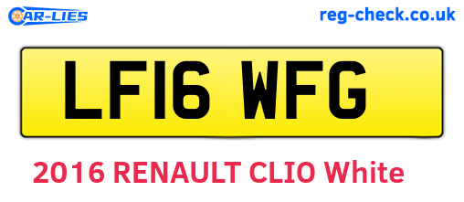 LF16WFG are the vehicle registration plates.