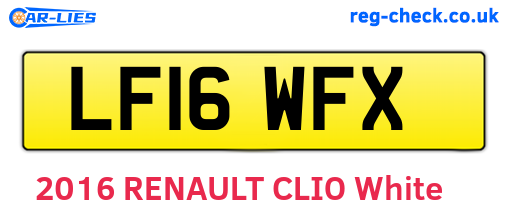 LF16WFX are the vehicle registration plates.