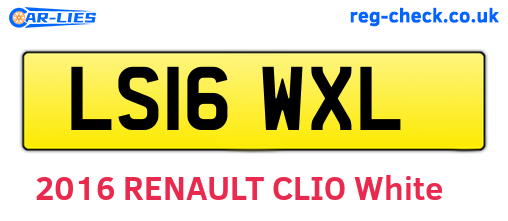LS16WXL are the vehicle registration plates.