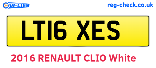 LT16XES are the vehicle registration plates.