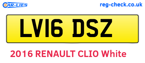 LV16DSZ are the vehicle registration plates.