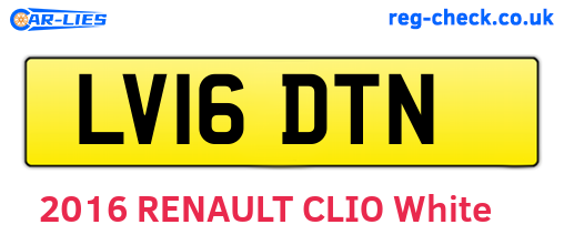 LV16DTN are the vehicle registration plates.