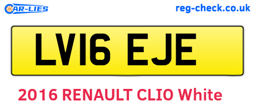 LV16EJE are the vehicle registration plates.