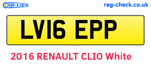 LV16EPP are the vehicle registration plates.