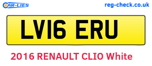 LV16ERU are the vehicle registration plates.