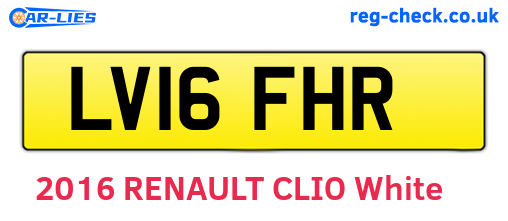 LV16FHR are the vehicle registration plates.