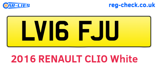 LV16FJU are the vehicle registration plates.