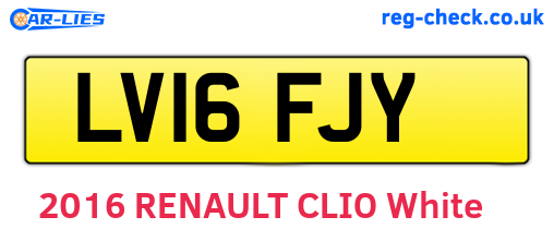 LV16FJY are the vehicle registration plates.
