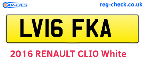 LV16FKA are the vehicle registration plates.