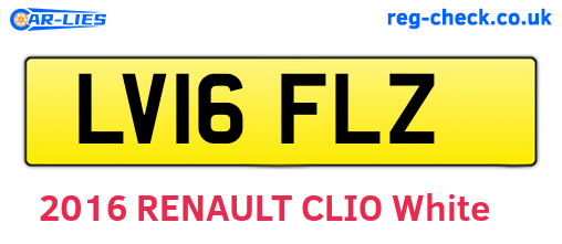 LV16FLZ are the vehicle registration plates.