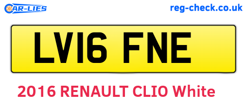 LV16FNE are the vehicle registration plates.