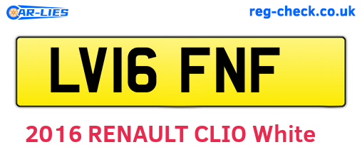 LV16FNF are the vehicle registration plates.
