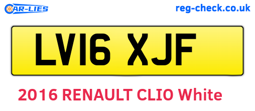 LV16XJF are the vehicle registration plates.