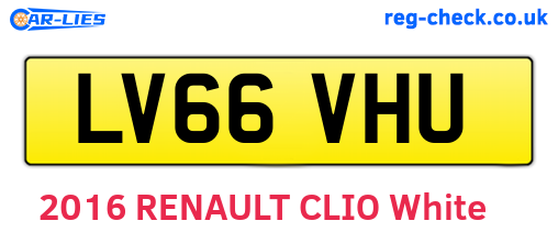 LV66VHU are the vehicle registration plates.