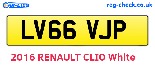 LV66VJP are the vehicle registration plates.