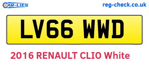 LV66WWD are the vehicle registration plates.