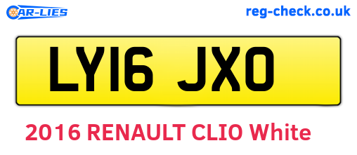 LY16JXO are the vehicle registration plates.