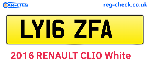 LY16ZFA are the vehicle registration plates.